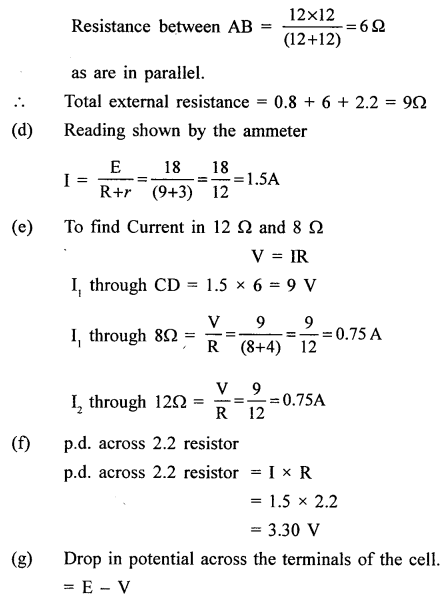 A New Approach to ICSE Physics Part 2 Class 10 Solutions Electric Circuits, Resistance & Ohm’s Law 46