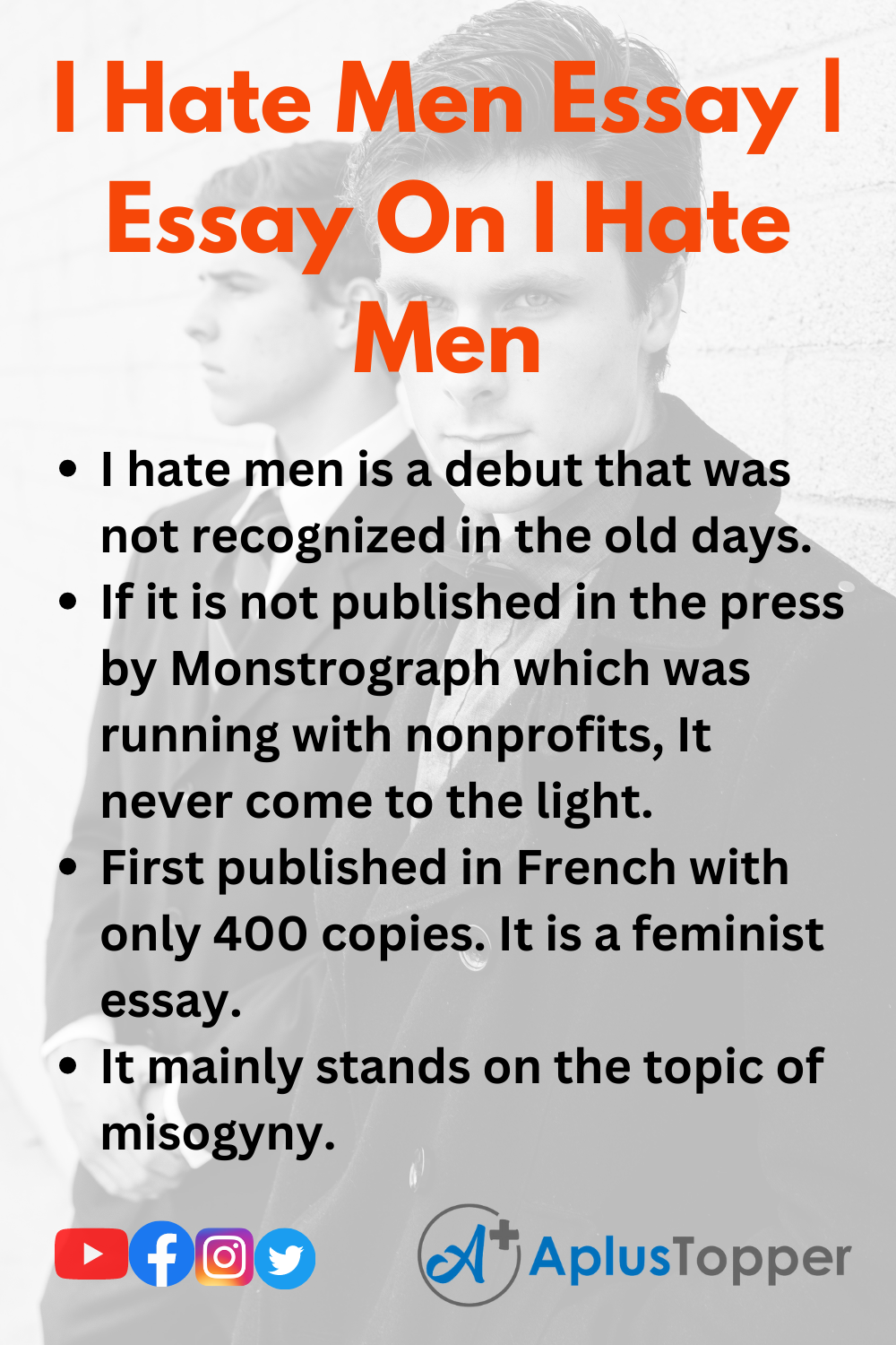 I Hate Men Essay Essay On I Hate Men
