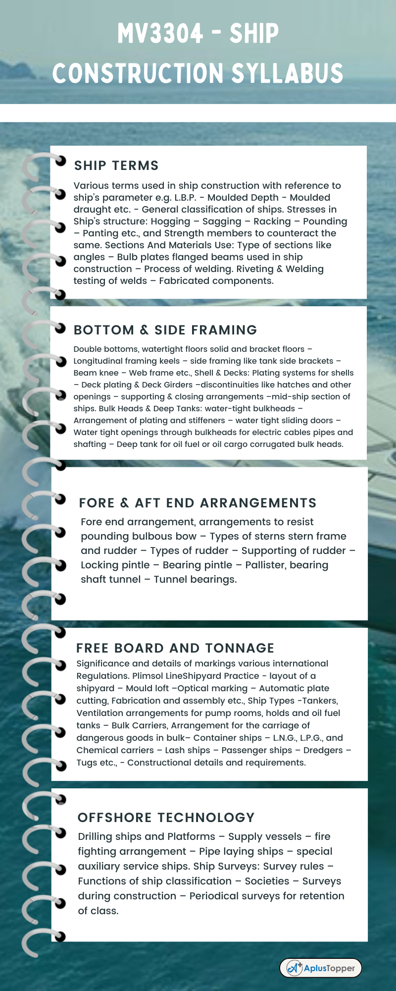 MV3304 - Ship Construction Syllabus Regulation 2021 Anna University