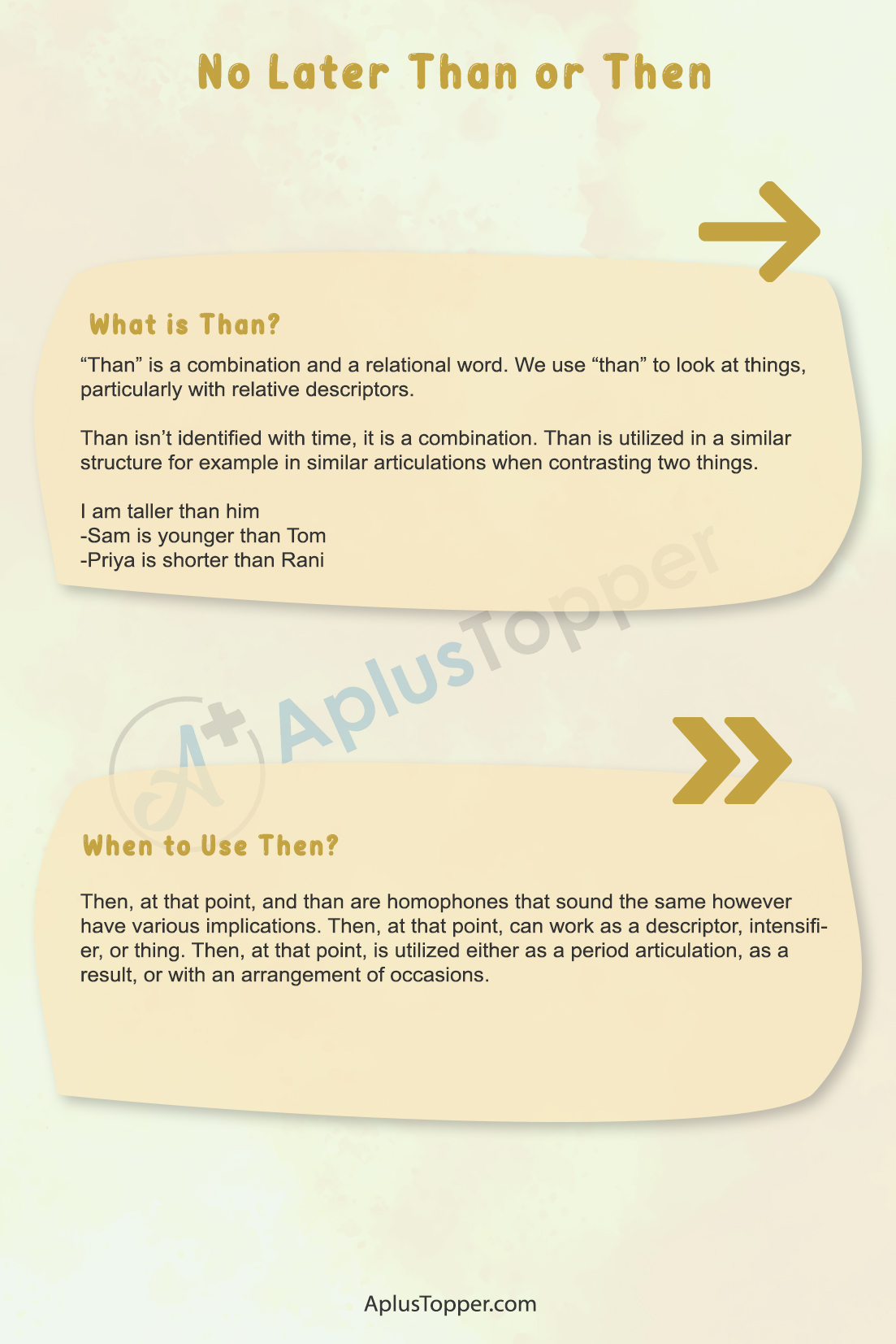 No Later Than or Then 1