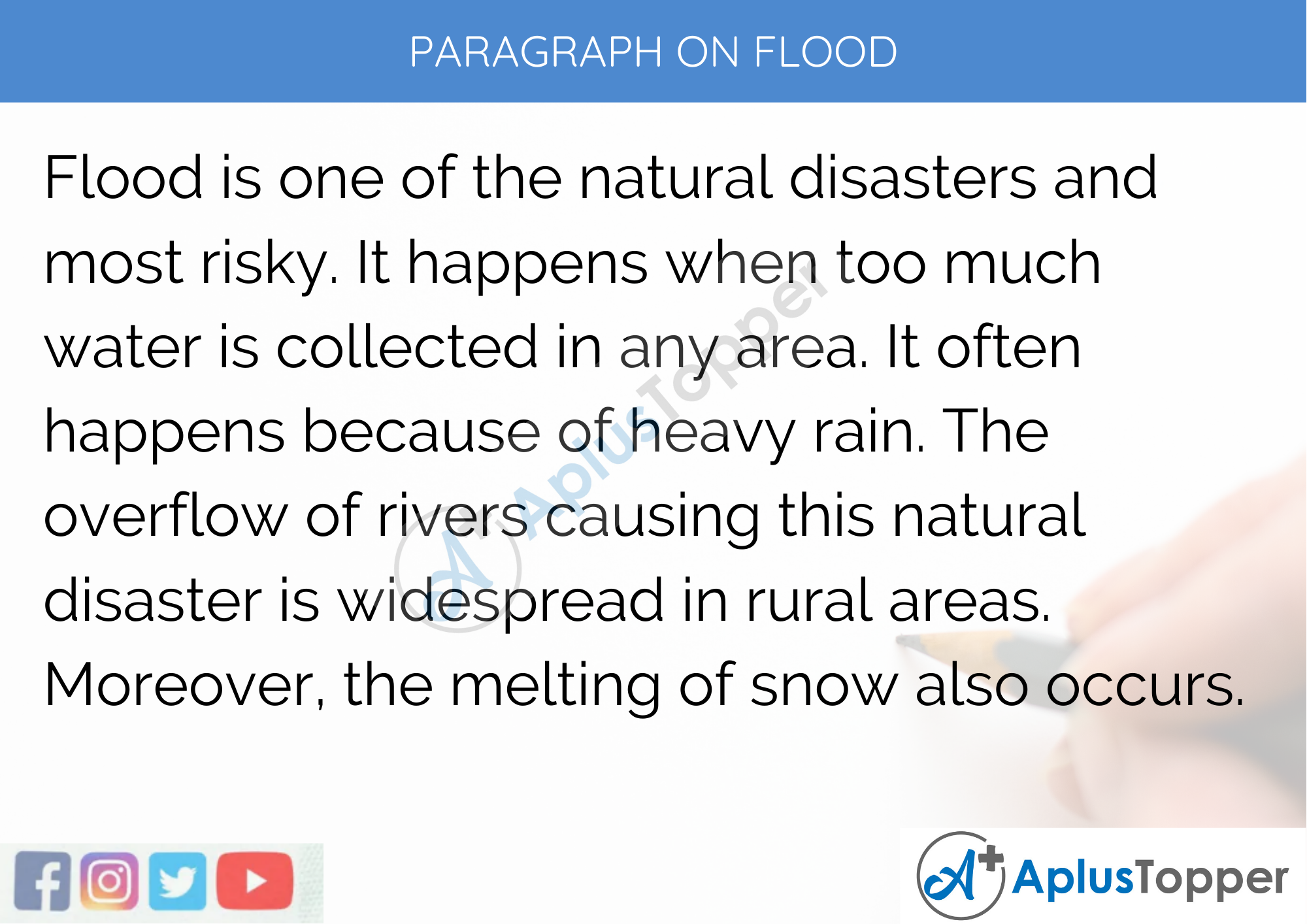 Flood Paragraph 150 Words