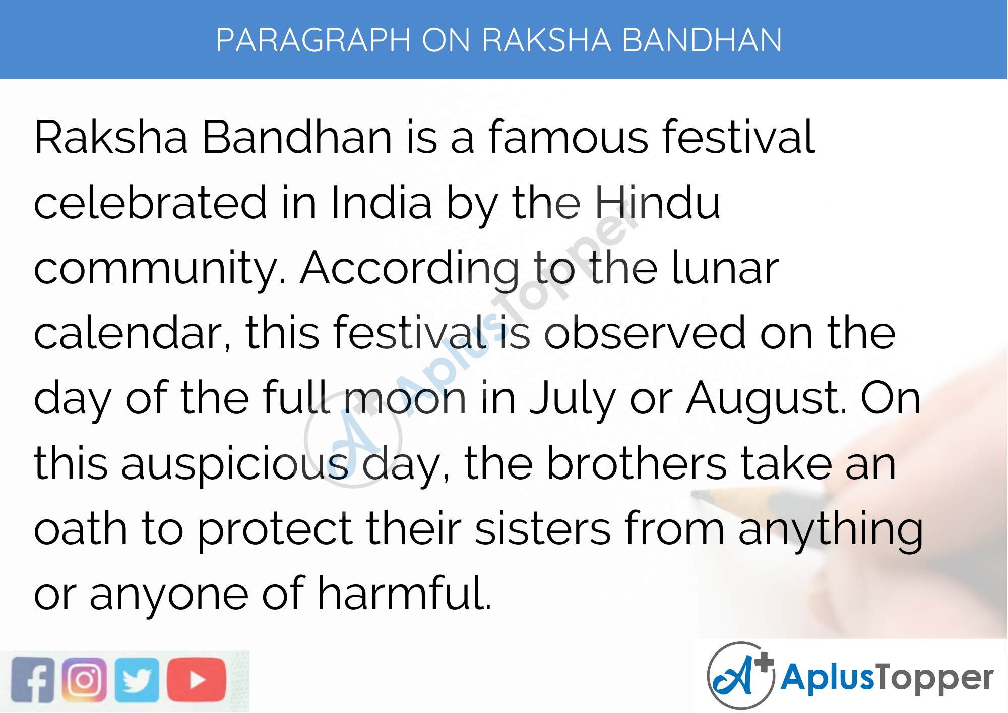 Paragraph on Raksha Bandhan - 250 to 300 Words for Classes 9, 10, and 11, 12 and Competitive Exams