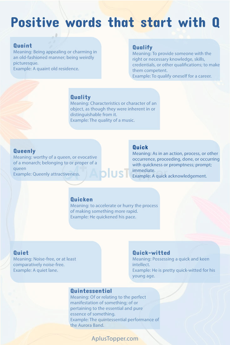 Positive Words That Start With Q 2