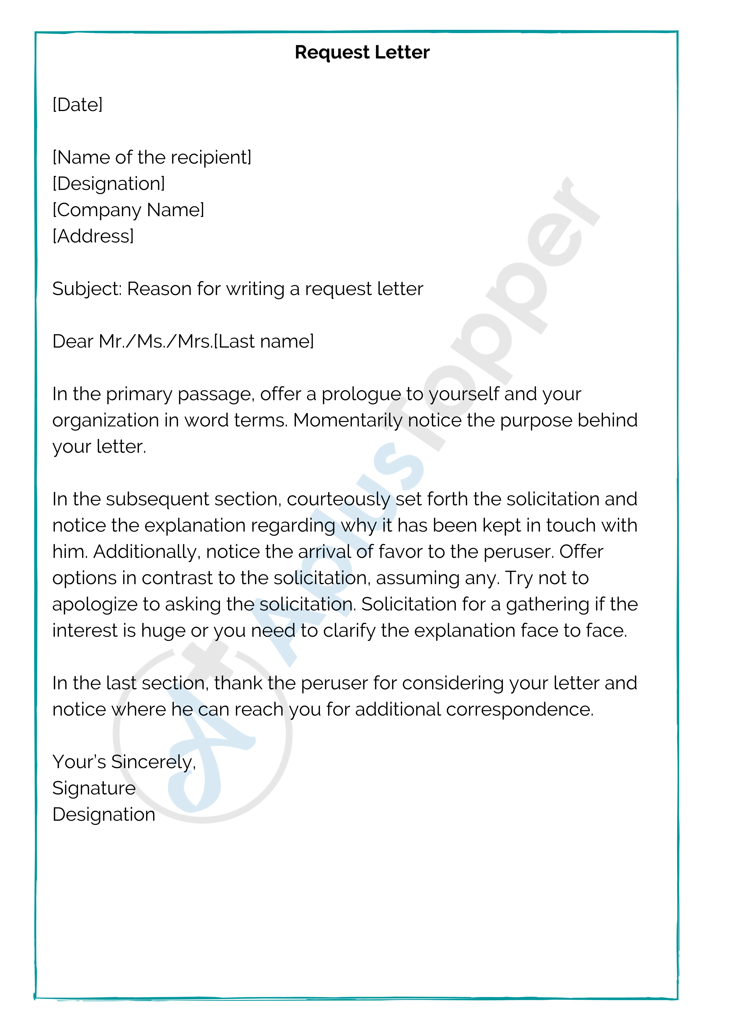 Requisition Letter | Meaning, How to Write? Format and Samples - A Plus ...