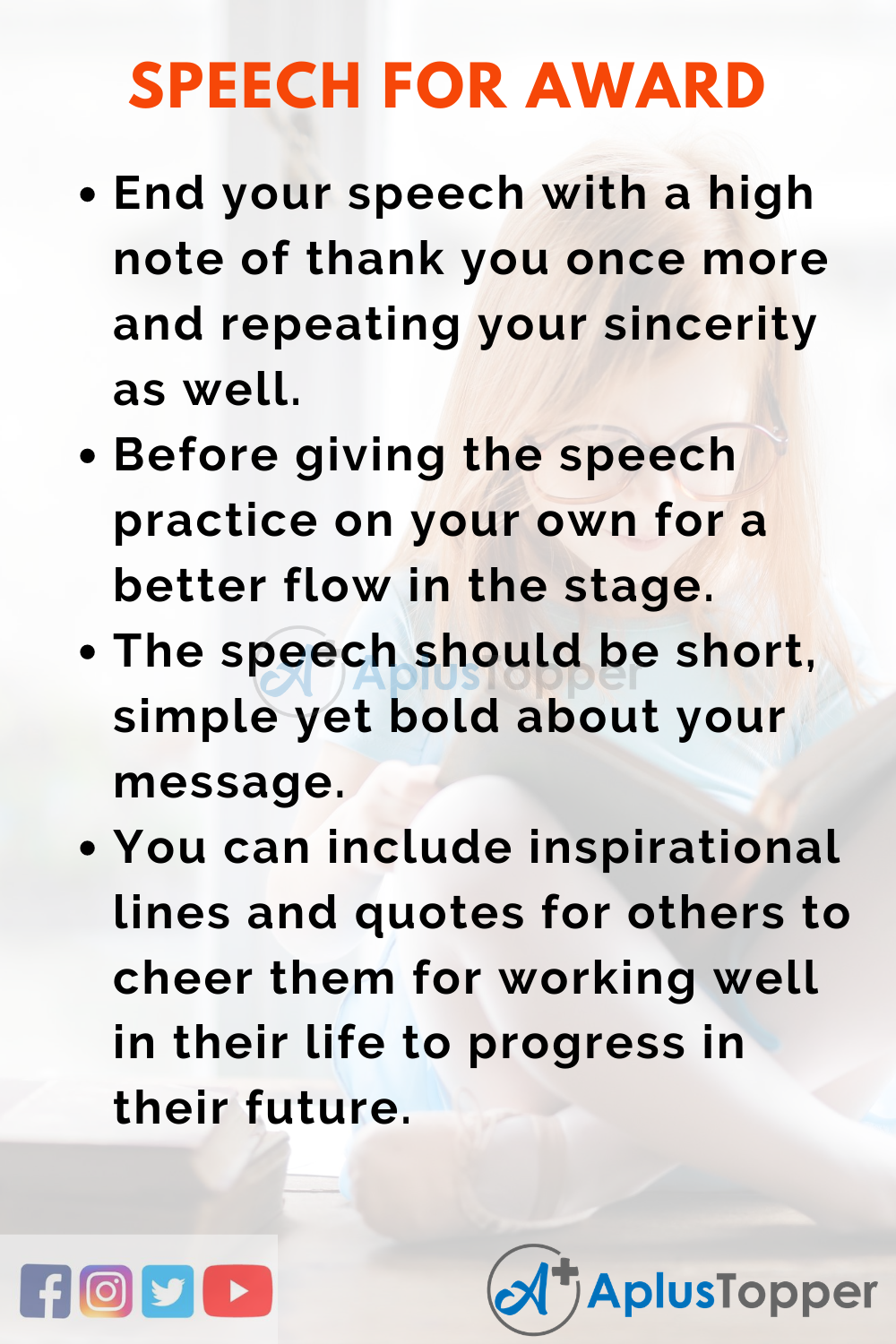 Short Thank You Speech for Award 150 Words In English