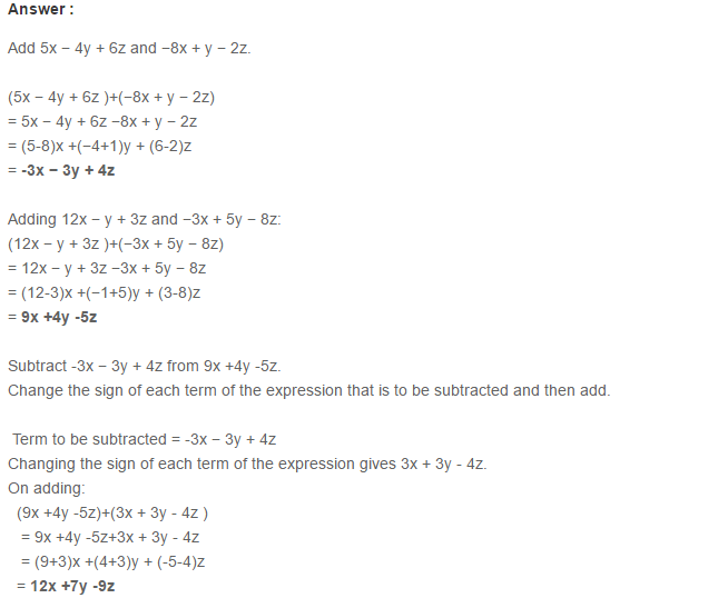 Algebraic Expressions RS Aggarwal Class 6 Maths Solutions Exercise 8C 15.1