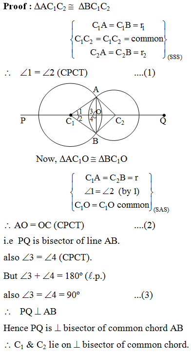 Common Chord of Two Intersecting Circles 3
