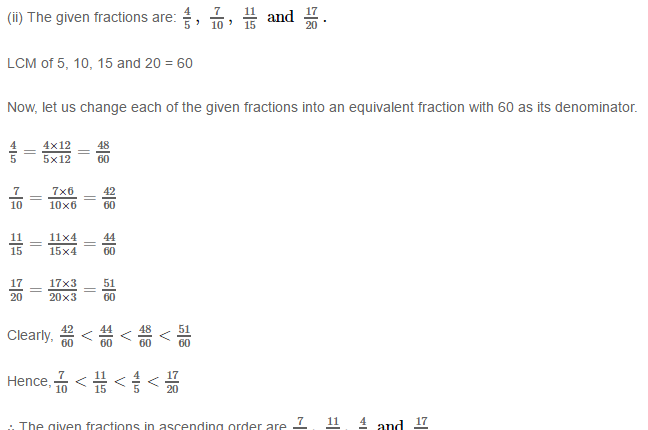 Fractions RS Aggarwal Class 7 Math Solutions Exercise 2A 2.2
