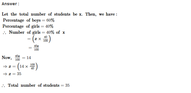 Percentage RS Aggarwal Class 8 Maths Solutions Ex 9C 5.1