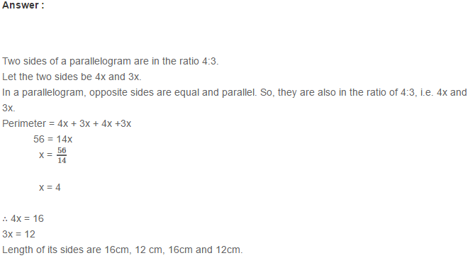 Quadrilaterals RS Aggarwal Class 6 Maths Solutions Exercise 17A 3.1