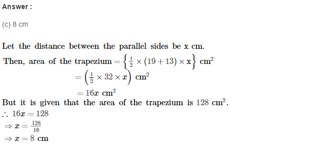 Area of Trapezium and Polygon RS Aggarwal Class 8 Maths Solutions Ex 18C 2.1