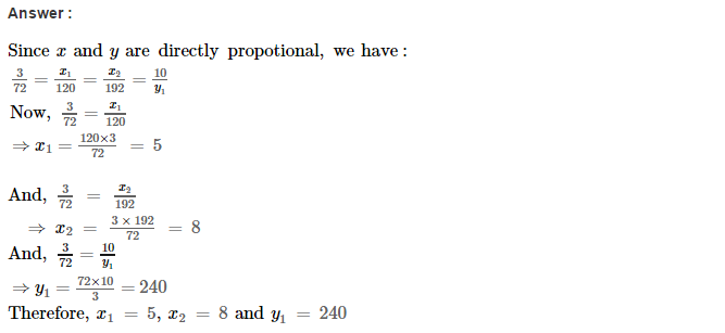 Direct and Inverse Proportions RS Aggarwal Class 8 Maths Solutions CCE Test Paper 2.1