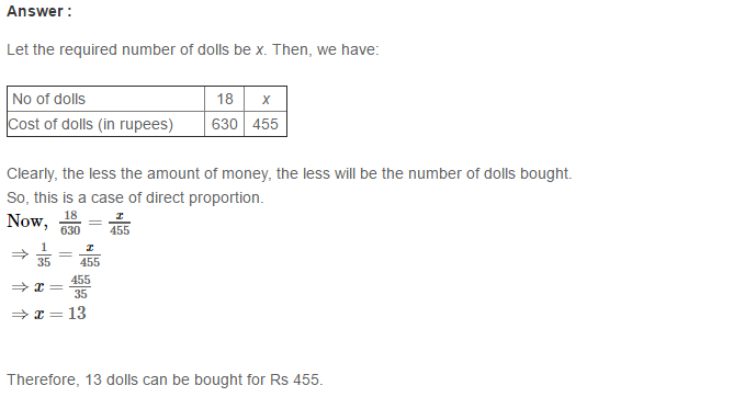 Direct and Inverse Proportions RS Aggarwal Class 8 Maths Solutions Ex 12A 6.1
