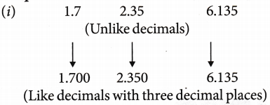 How do you Convert Unlike Decimals into Like Decimals 1