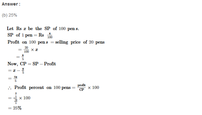 Profit and Loss RS Aggarwal Class 8 Maths Solutions CCE Test Paper 7.1