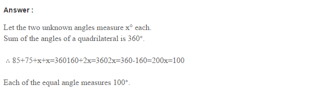 Quadrilaterals RS Aggarwal Class 8 Maths Solutions 8.1
