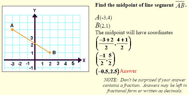 Midpoint of a Line Segment 4