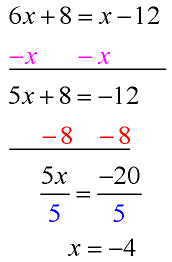 Solving Equations 4