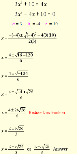Solving Quadratic Equations with Complex Roots 3