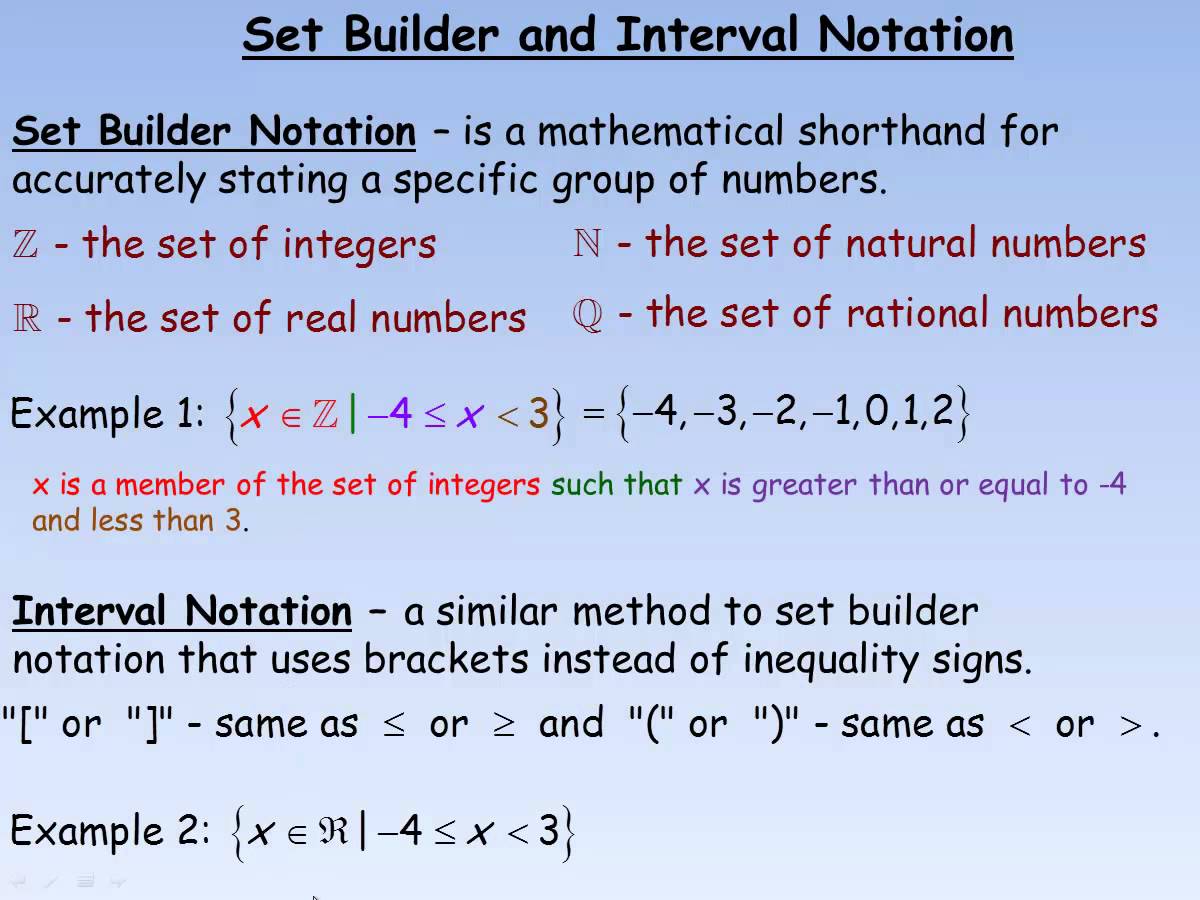 Set-builder & Interval Notation - A Plus Topper With Interval Notation Worksheet With Answers