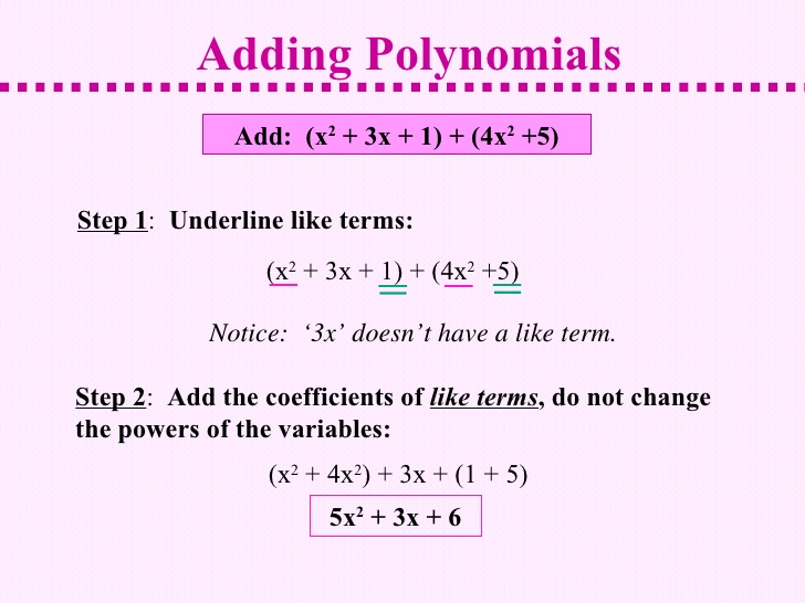 Adding Polynomials 1