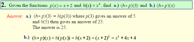 Composition of Functions (f o g)(x) 6