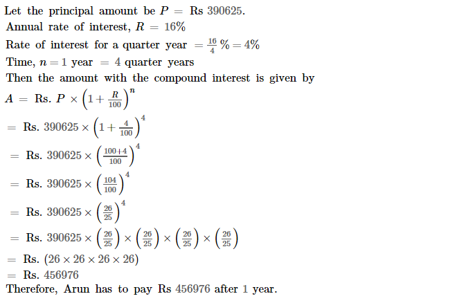 Compound Interest RS Aggarwal Class 8 Maths Solutions Ex 11C 11.1