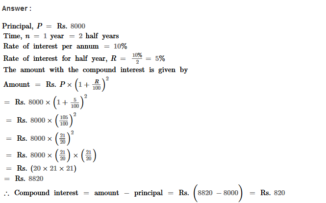 Compound Interest RS Aggarwal Class 8 Maths Solutions Ex 11C 3.1
