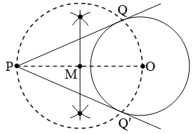 How To Construct A Tangent To A Circle From An External Point 1