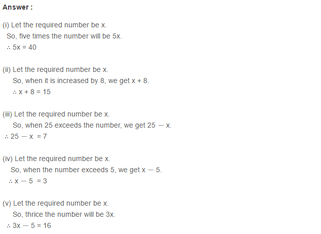 Linear Equation In One Variable RS Aggarwal Class 6 Maths Solutions Ex 9A 1.7