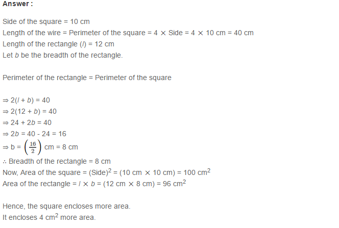 Mensuration RS Aggarwal Class 7 Maths Solutions Exercise 20A 16.1