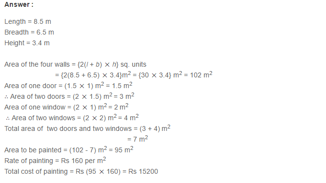Mensuration RS Aggarwal Class 7 Maths Solutions Exercise 20A 21.1