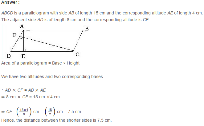Mensuration RS Aggarwal Class 7 Maths Solutions Exercise 20C 8.1