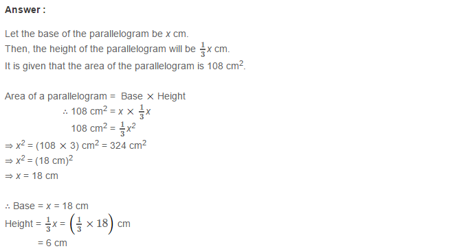 Mensuration RS Aggarwal Class 7 Maths Solutions Exercise 20C 9.1