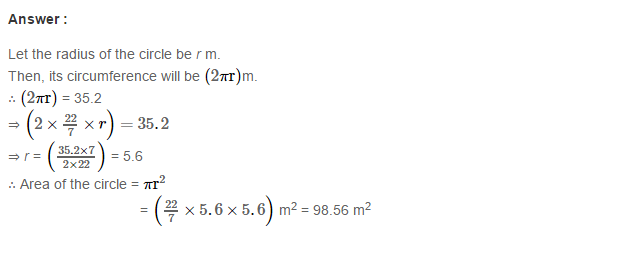 Mensuration RS Aggarwal Class 7 Maths Solutions Exercise 20F 6.1
