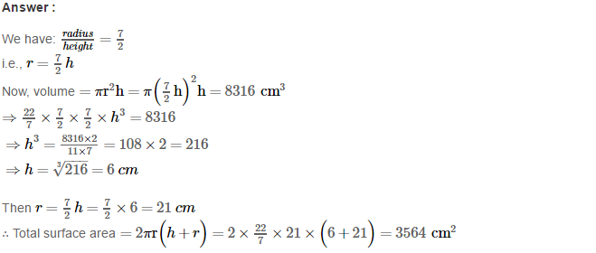Volume and Surface Area of Solids RS Aggarwal Class 8 Solutions Ex 20B 10.1