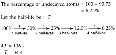 half life of a radioactive element 4