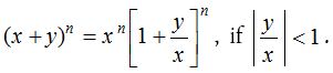 Binomial Theorem for any Index 3