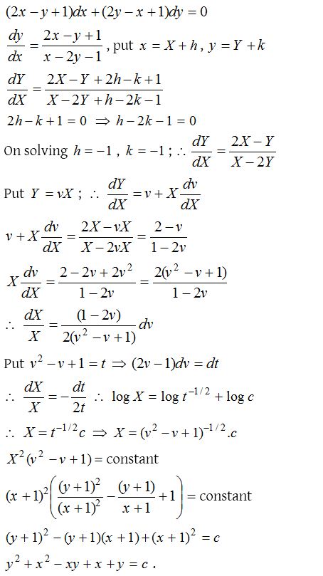 Homogeneous Differential Equations 27