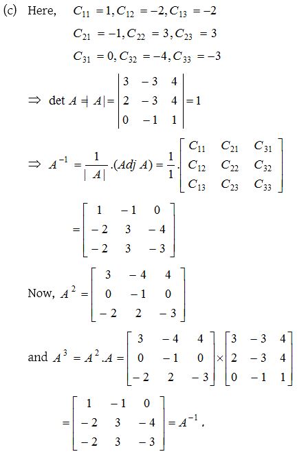 Inverse of a Matrix using Minors, Cofactors and Adjugate 13