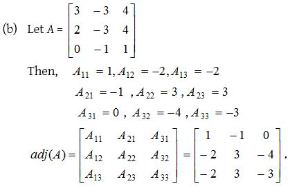 Inverse of a Matrix using Minors, Cofactors and Adjugate 7