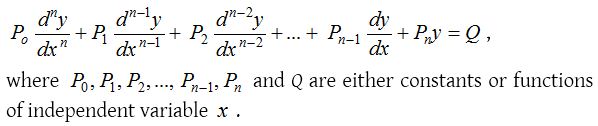 Solution of First Order Linear Differential Equations 1