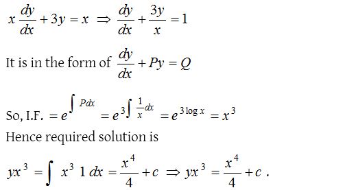 Solution of First Order Linear Differential Equations 14