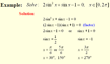 Solving Trigonometric Equations 4