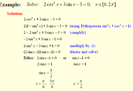 Solving Trigonometric Equations 5