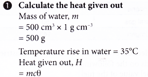 What is the heat of combustion 10