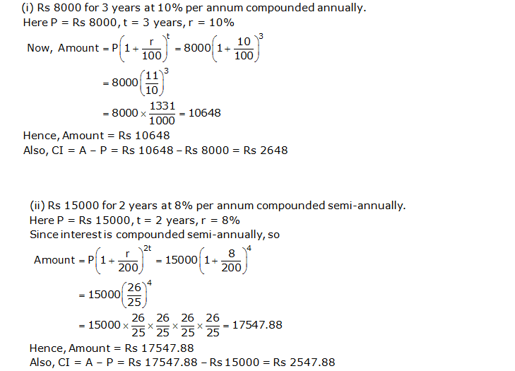 Frank ICSE Solutions for Class 9 Maths Compound Interest Ex 3.2 1