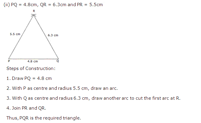 Frank ICSE Solutions for Class 9 Maths Constructions of Triangles Ex 14.1 2