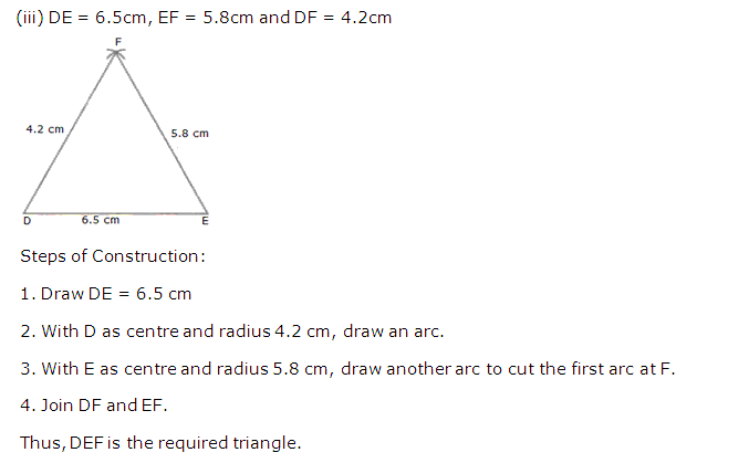 Frank ICSE Solutions for Class 9 Maths Constructions of Triangles Ex 14.1 3