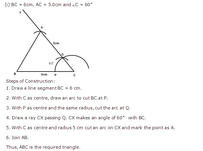 Frank ICSE Solutions for Class 9 Maths Constructions of Triangles Ex 14.1 4